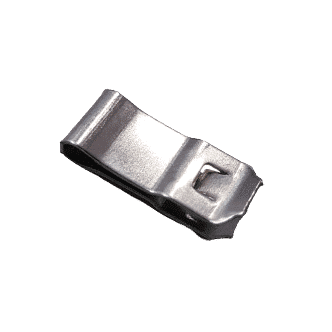 Pince alimentaire inox gun métal avec clip de fixation 19,5 cm